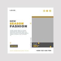 plantilla de publicación de moda de nueva temporada vector