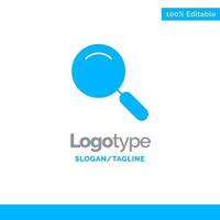General Magnifier Magnify Search Blue Solid Logo Template Place for Tagline vector