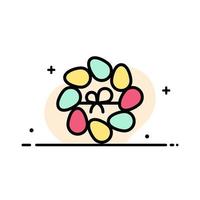 Decoration Easter Flower Plant  Business Flat Line Filled Icon Vector Banner Template