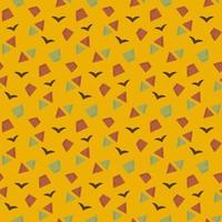 Seamless pattern of cute baby geometric elements. Beige cartoon boho background. For textile, fabric, postcard, poster vector