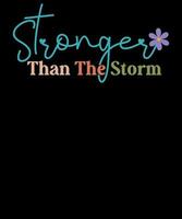 Be stronger than the storm Women Empowerment Retro Inspirational T shirt Design vector