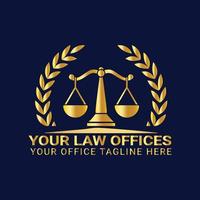 Gold Law Firm logo icon design. Creative template for company vector