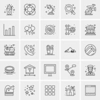 25 iconos de negocios universales vector ilustración de icono creativo para usar en proyectos relacionados con la web y dispositivos móviles