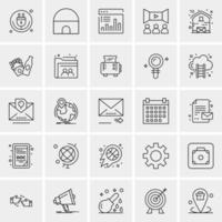 25 iconos de negocios universales vector ilustración de icono creativo para usar en proyectos relacionados con la web y dispositivos móviles