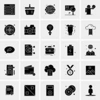 25 iconos de negocios universales vector ilustración de icono creativo para usar en proyectos relacionados con la web y dispositivos móviles