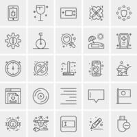 25 iconos de negocios universales vector ilustración de icono creativo para usar en proyectos relacionados con la web y dispositivos móviles