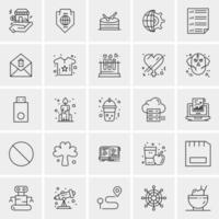 25 iconos de negocios universales vector ilustración de icono creativo para usar en proyectos relacionados con la web y dispositivos móviles