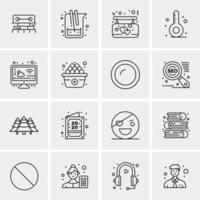 16 iconos universales de negocios vector ilustración de icono creativo para usar en proyectos relacionados con la web y dispositivos móviles