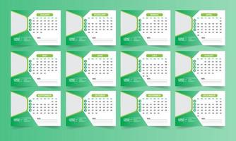 2023 new year clean calendar template vector