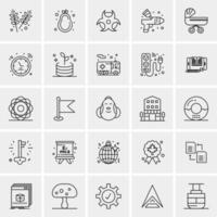 25 iconos de negocios universales vector ilustración de icono creativo para usar en proyectos relacionados con la web y dispositivos móviles