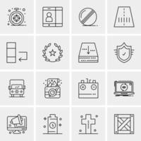 16 iconos universales de negocios vector ilustración de icono creativo para usar en proyectos relacionados con la web y dispositivos móviles