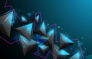 Abstract 3D Geometric Triangular Background vector