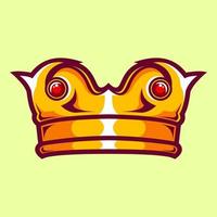 Gold crown design vector illustration