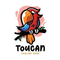 plantilla de vector de logotipo de pájaro tucán