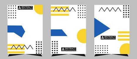 Geometric abstract background with modern style, yellow, blue, black dot and lines. vector