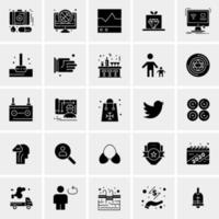 25 iconos de negocios universales vector ilustración de icono creativo para usar en proyectos relacionados con la web y dispositivos móviles