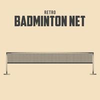 Retro Badminton Net Vector Illustration