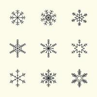 set icon snow line vector illustration template design