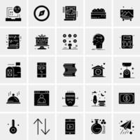 25 iconos de negocios universales vector ilustración de icono creativo para usar en proyectos relacionados con la web y dispositivos móviles