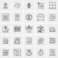 25 iconos de negocios universales vector ilustración de icono creativo para usar en proyectos relacionados con la web y dispositivos móviles