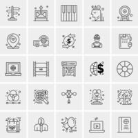 25 iconos de negocios universales vector ilustración de icono creativo para usar en proyectos relacionados con la web y dispositivos móviles