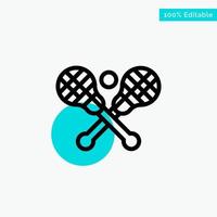 Crosse Lacrosse Stick Sticks turquoise highlight circle point Vector icon