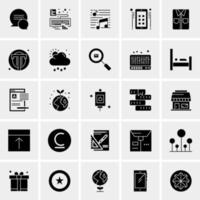 25 iconos de negocios universales vector ilustración de icono creativo para usar en proyectos relacionados con la web y dispositivos móviles