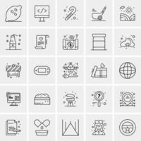 25 iconos de negocios universales vector ilustración de icono creativo para usar en proyectos relacionados con la web y dispositivos móviles