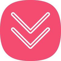 Chevrons Down Vector Icon Design