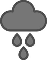 diseño de icono de vector de lluvia