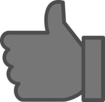 Thumbs Up Vector Icon Design