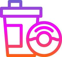 Coffee Doughnut Vector Icon Design