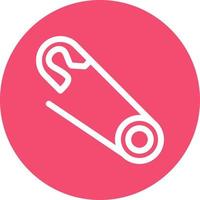 Safety Pin Vector Icon Design