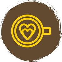 diseño de icono de vector de corazón de café