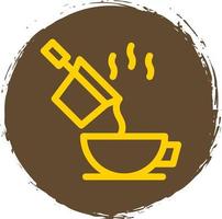 Pour Coffee Vector Icon Design