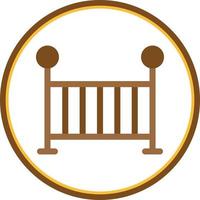 Baby Crib Vector Icon Design