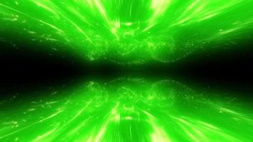 explosión de tierra de partículas verdes video