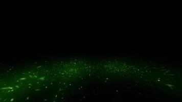 explosão de terra de partícula verde video