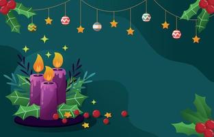 Advent Candle Festivity Background vector