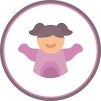 diseño de icono de vector de niña bebé