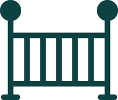 Baby Crib Vector Icon Design