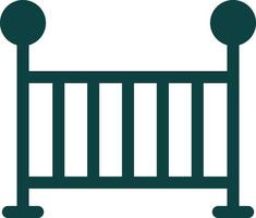 Baby Crib Vector Icon Design