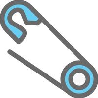 Safety Pin Vector Icon Design