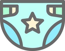 Diaper Vector Icon Design