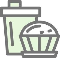 Coffee Muffin Vector Icon Design