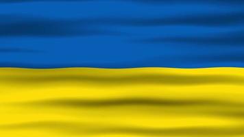 Seamless loop animation of the Ukraine flag, flag waving in the wind, perfect for videos of independence day or other holidays