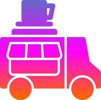 Coffee Truck Vector Icon Design