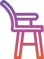 High Chair Vector Icon Design