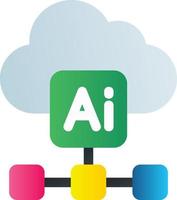 Cloud Based Architecture Vector Icon Design