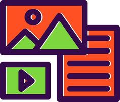 Unstructured Data Vector Icon Design